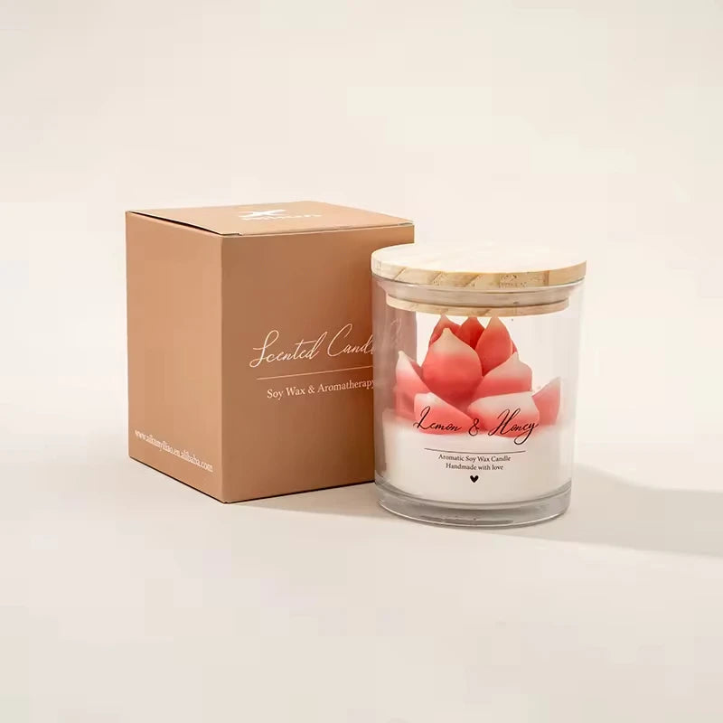 AIKUN 8 * 9cm Luxury Handmade Custom Logo Jar Gift Packaging Soy Wax Aromatherapy Candle for Home Decor Brands