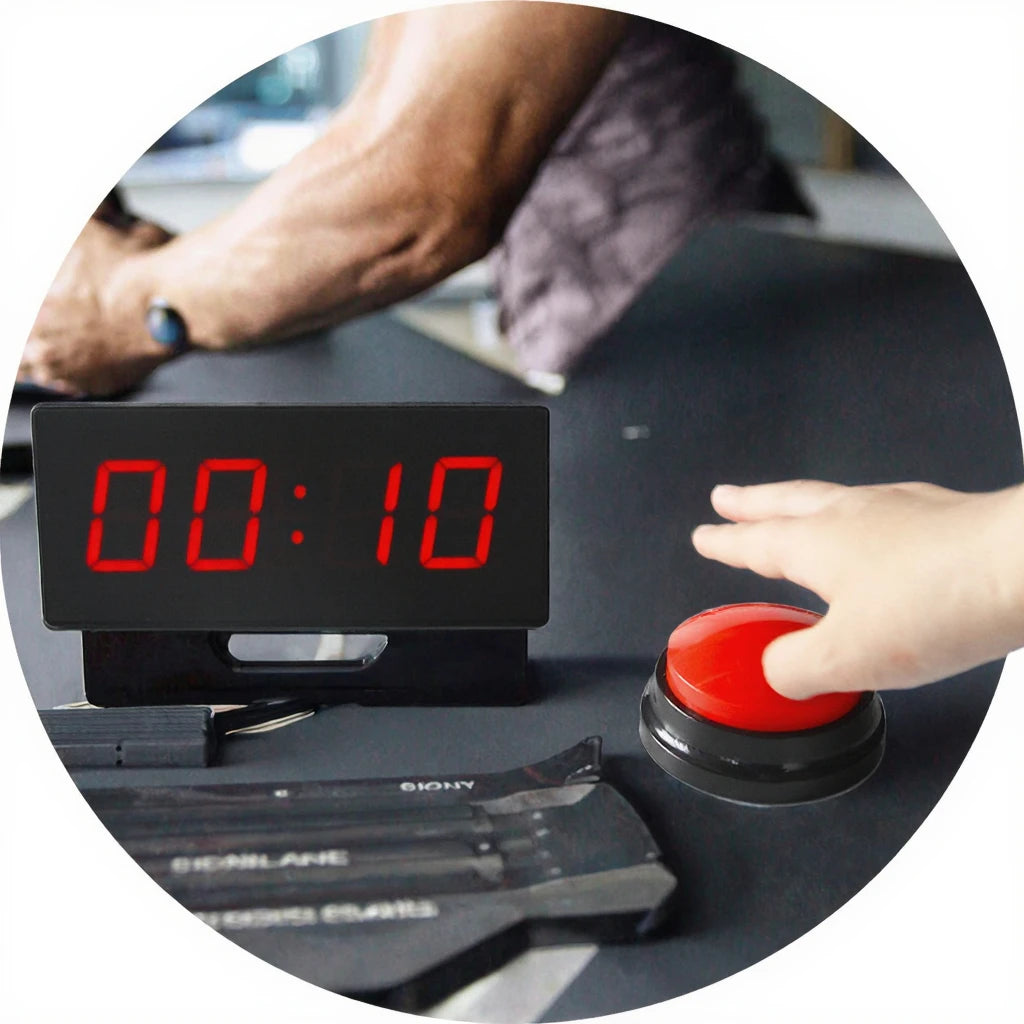 Popular Family Party Luck Challenge 10 Seconds LED Red Digital Countup Clock 10-second Game Timer Sports Entertainment