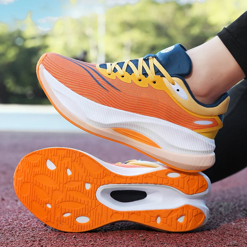 2025 fashion buffer running shoes sports trend shoes breathable carbon plate ultra-light running shoes