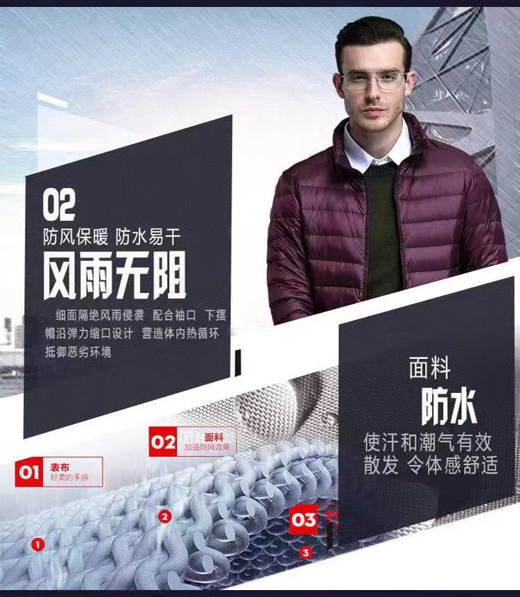 Cotton Outwear Men's Export Men's Lightweight Feather Cotton Outwear Winter Slim Hooded Stand Collar Pure Color Warm Vest Jacket for Men