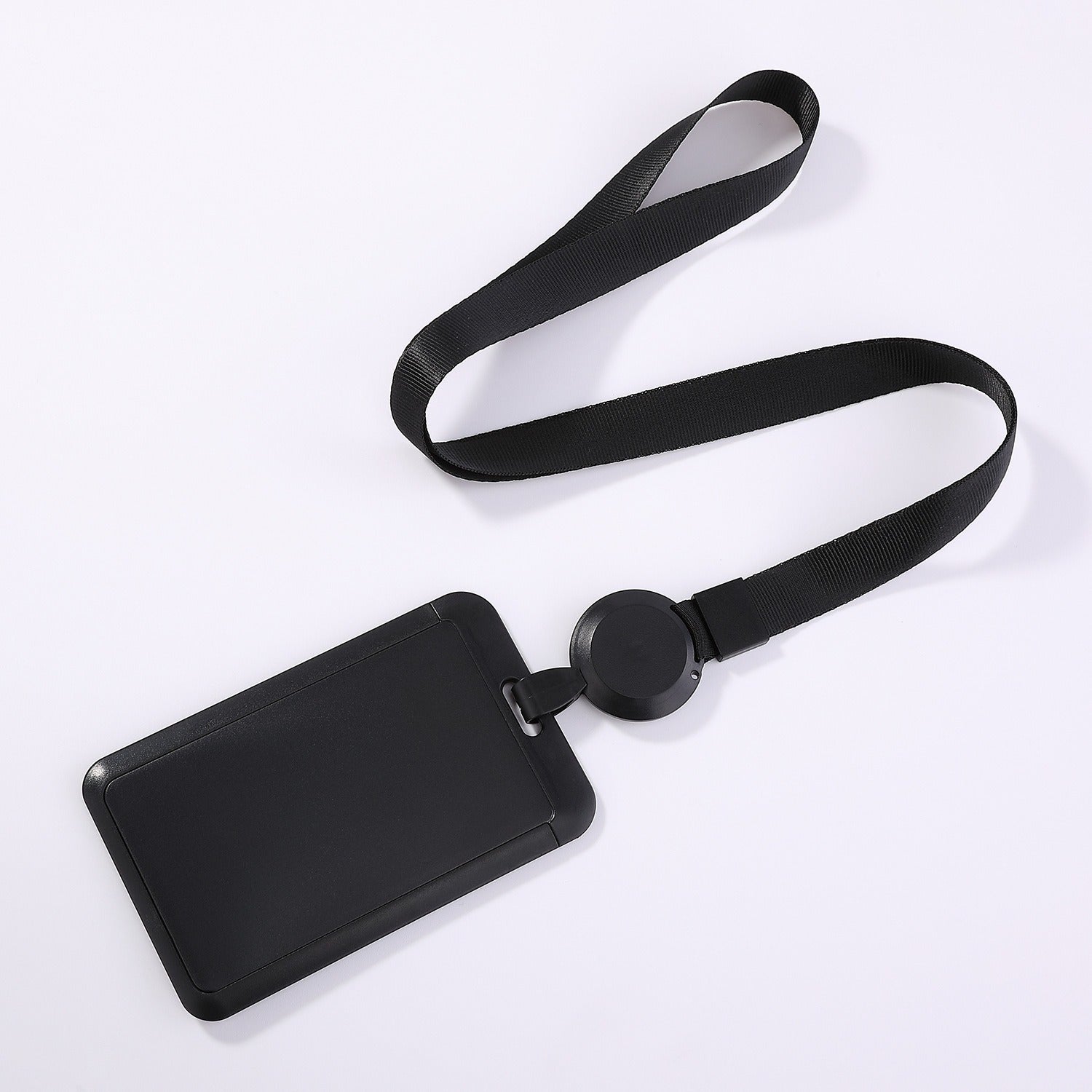 Genuine Leather Card Holder with Single Transparent Window for Work Id, Printed Work Badge, Dual Card Slots, Business Name Tag, Employee Badge, Leather Card Holder