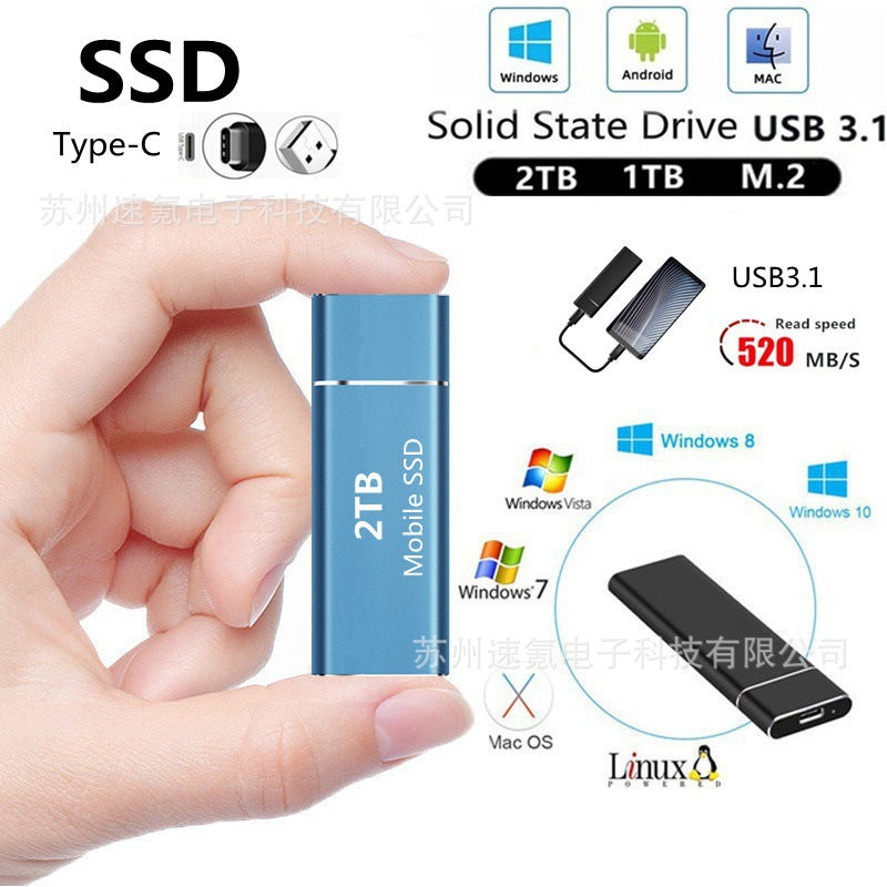 Cross-Border Export Ssd Mobile Solid State Drive 16Tb 8Tb 4Tb 2Tb1Tb Same Day Delivery