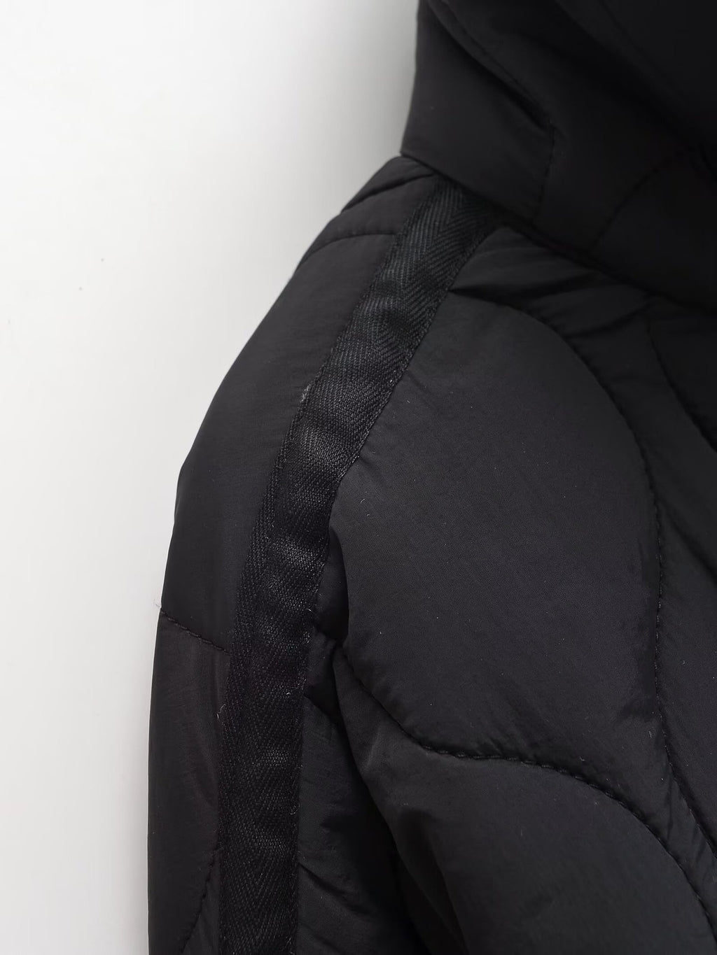 Cross-border European and American Women's AliExpress Explosions Stand Collar Corrugated Cotton-padded Jacket Cuff Drawstring Loose Jacket