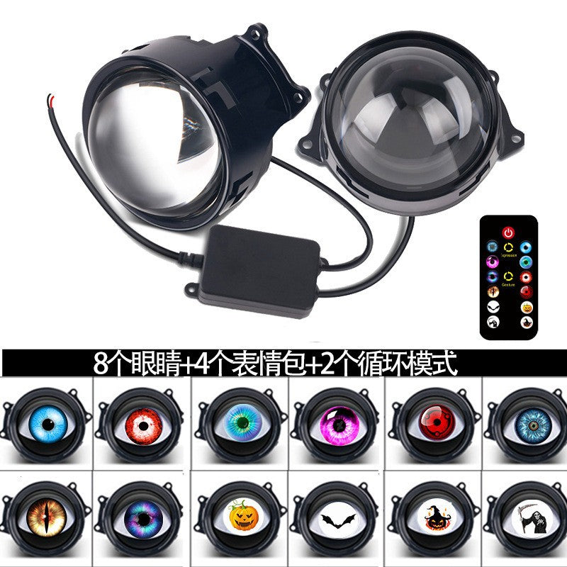 Cross-border new dynamic LED car headlight 3 inch demon eye LED eye light modified eagle eye light blink light