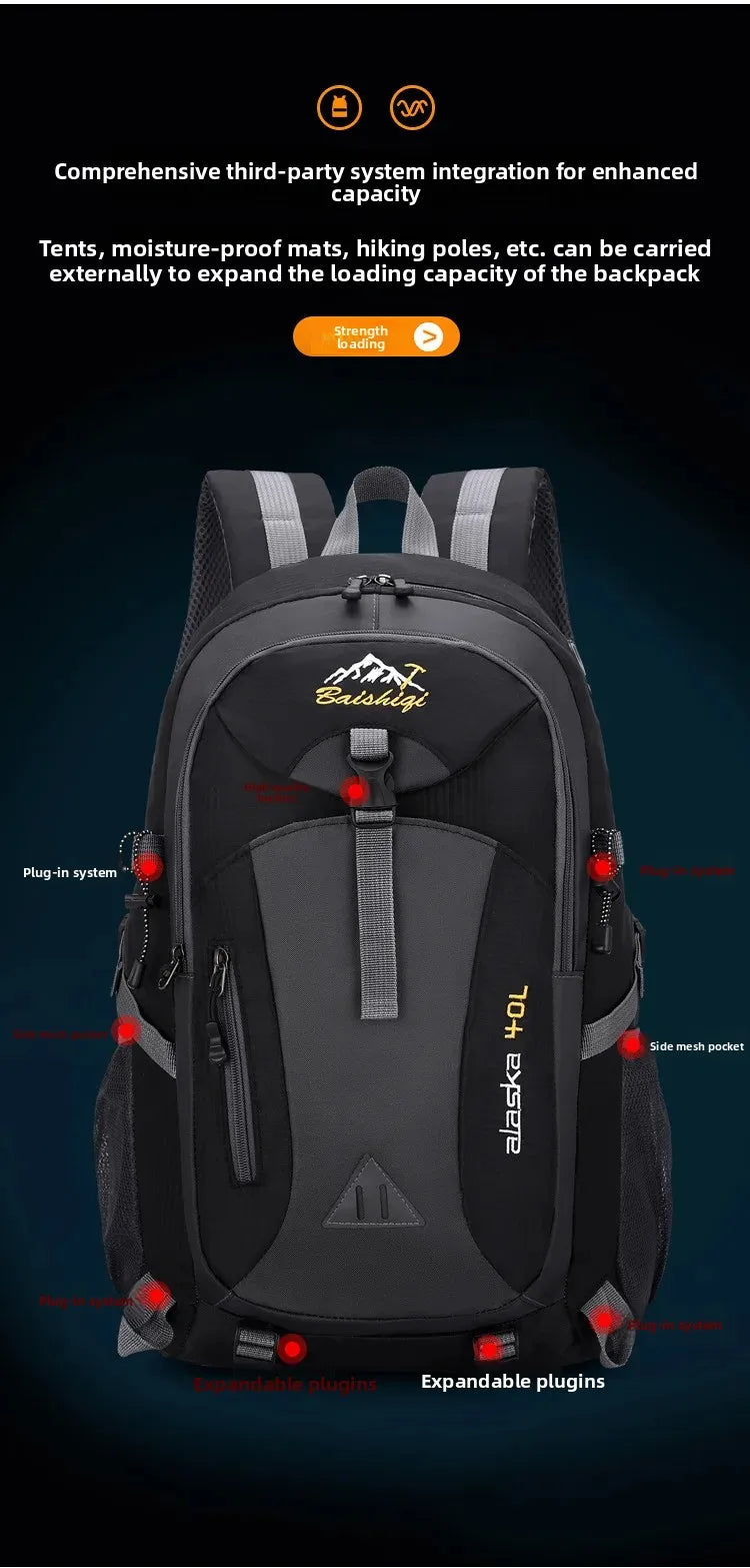 Men's and Women's Travel Backpacks, New Lightweight Outdoor Hiking Bags, Large-Capacity Travel Bags, Camping Storage Backpacks