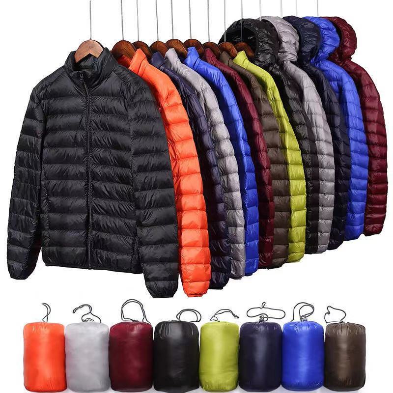 Cotton Outwear Men's Export Men's Lightweight Feather Cotton Outwear Winter Slim Hooded Stand Collar Pure Color Warm Vest Jacket for Men