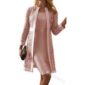 2025 Spot New Women's Color Lace Cardigan Dress Two-Piece Outwear Amazon Wish Export