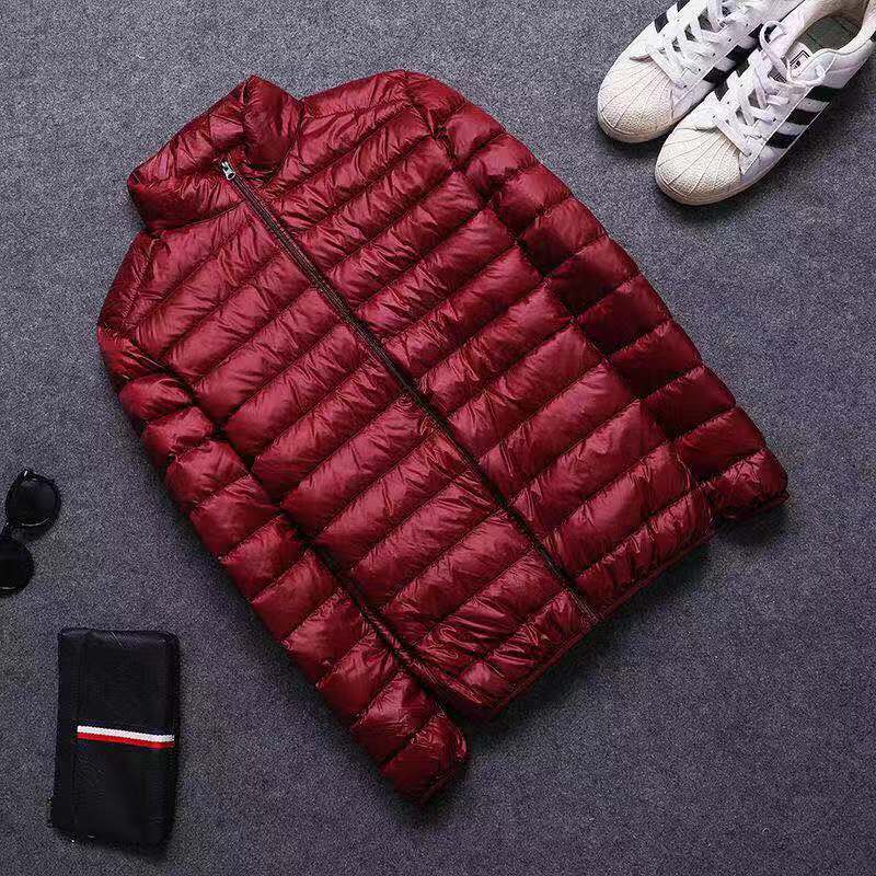 Cotton Outwear Men's Export Men's Lightweight Feather Cotton Outwear Winter Slim Hooded Stand Collar Pure Color Warm Vest Jacket for Men
