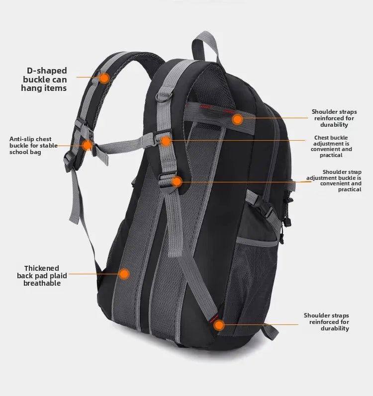 Men's and Women's Travel Backpacks, New Lightweight Outdoor Hiking Bags, Large-Capacity Travel Bags, Camping Storage Backpacks