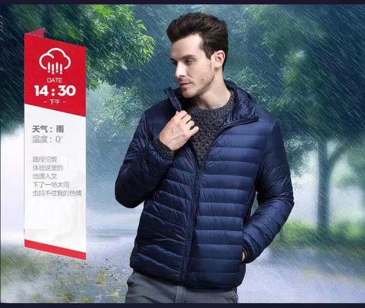 Cotton Outwear Men's Export Men's Lightweight Feather Cotton Outwear Winter Slim Hooded Stand Collar Pure Color Warm Vest Jacket for Men