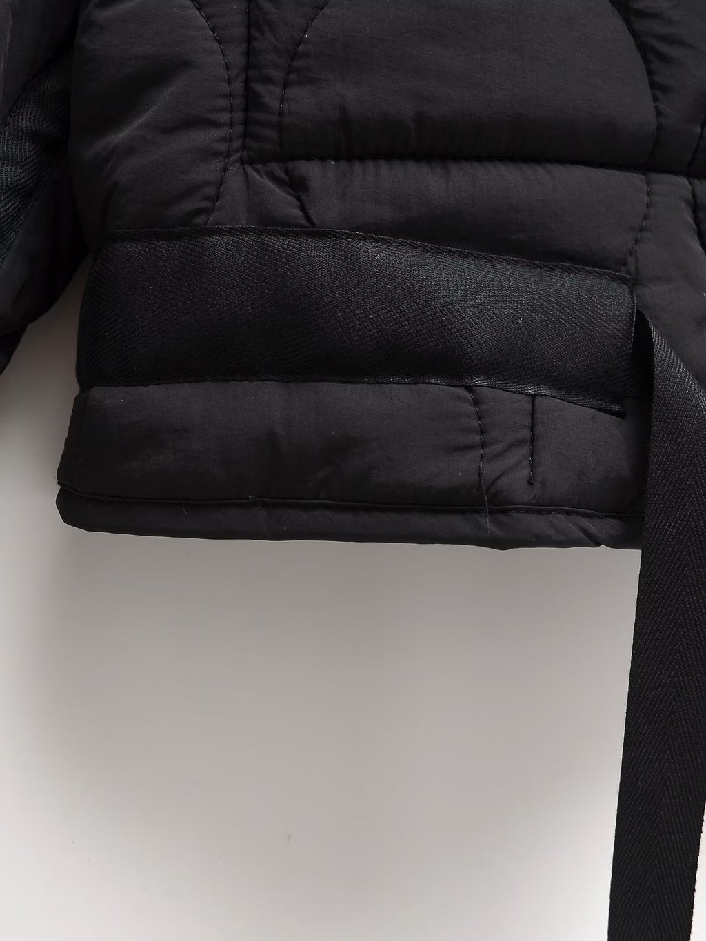 Cross-border European and American Women's AliExpress Explosions Stand Collar Corrugated Cotton-padded Jacket Cuff Drawstring Loose Jacket