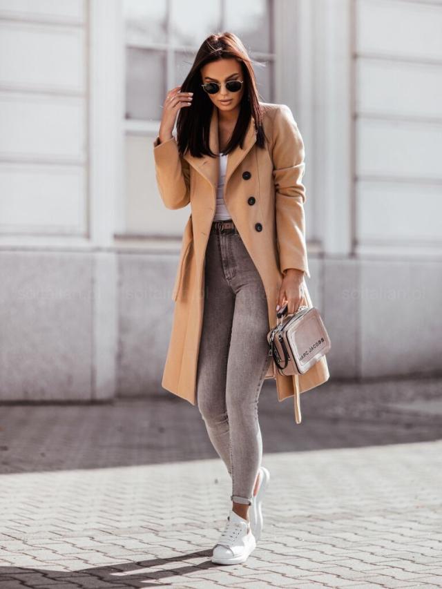 2026 Autumn/Winter European and American New Cross-Border Women's Clothing Amazon Woolen Coat Solid Color Tie-Up Mid-Length Woolen Jacket