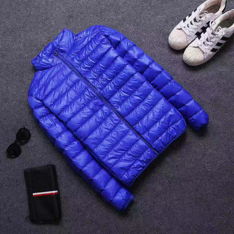 Cotton Outwear Men's Export Men's Lightweight Feather Cotton Outwear Winter Slim Hooded Stand Collar Pure Color Warm Vest Jacket for Men