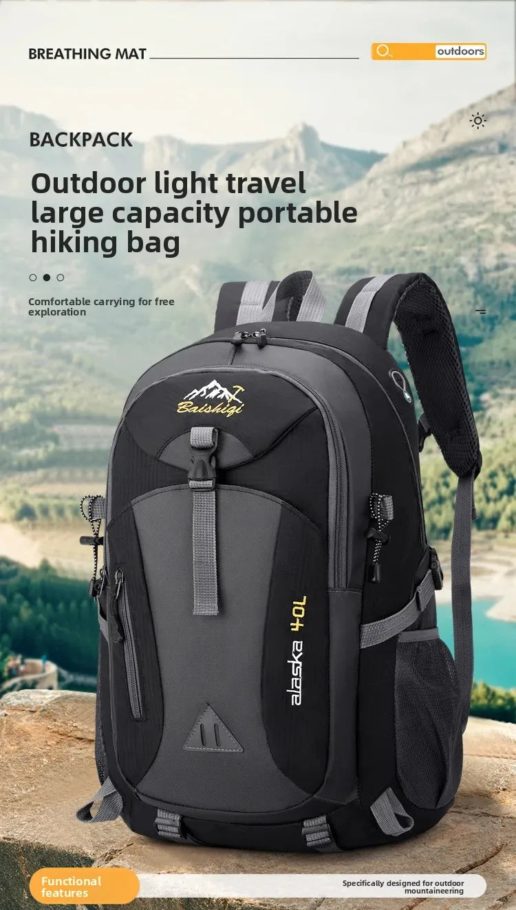 Men's and Women's Travel Backpacks, New Lightweight Outdoor Hiking Bags, Large-Capacity Travel Bags, Camping Storage Backpacks