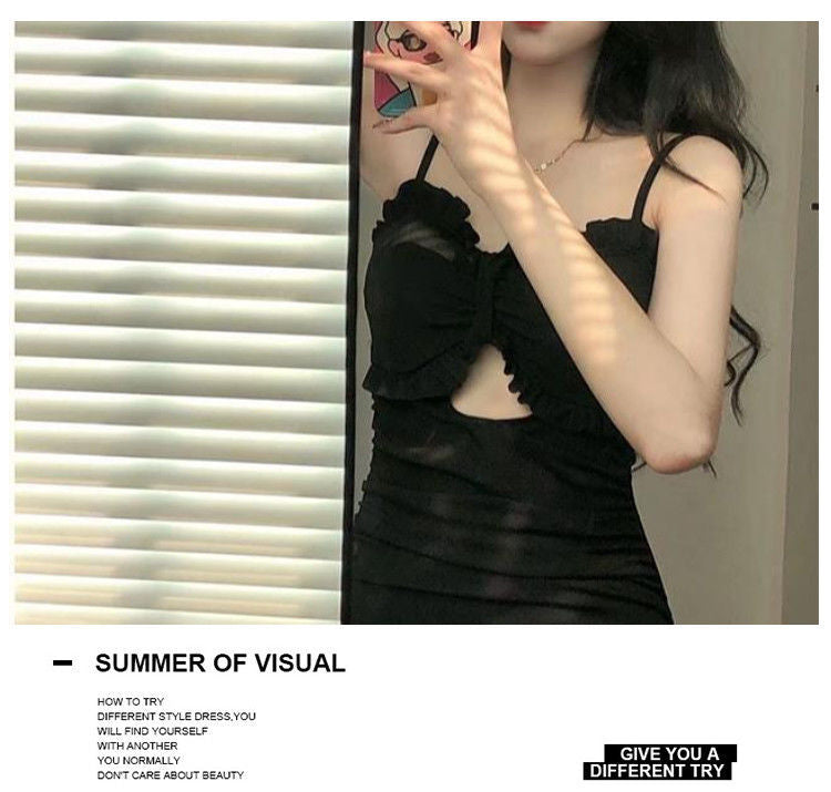 Swimsuit Women's One-Piece Sexy 2025 New Korean Ins Swimsuit Conservative Belly-Covering Slimming Look Small Breasts Fairy Gathered Summer