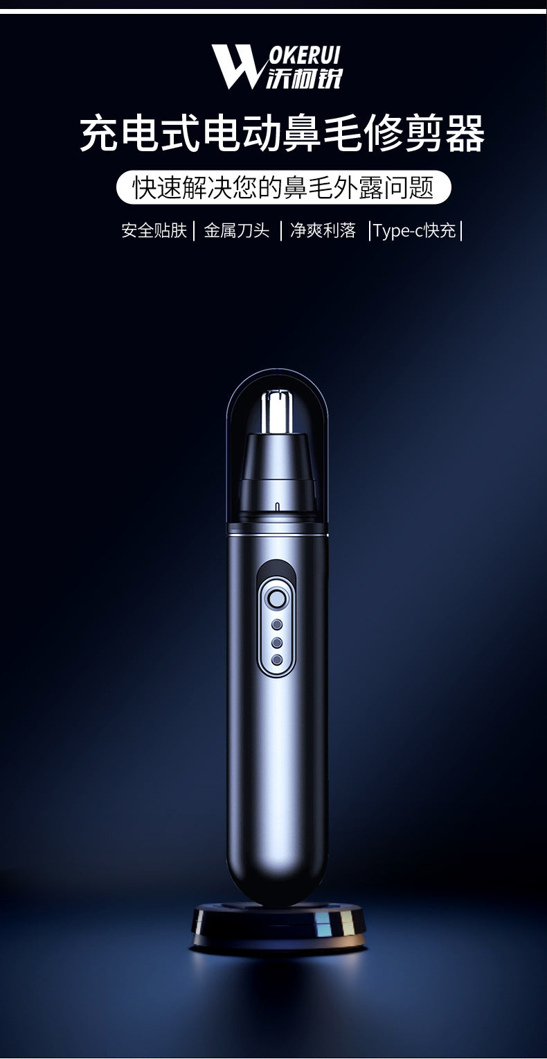 Manufacturers supply electric nose hair trimmer men's rechargeable nose hair trimmer to clean the nostril nose hair repairer