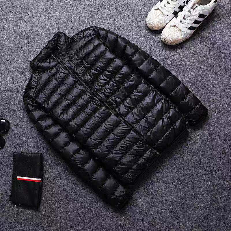 Cotton Outwear Men's Export Men's Lightweight Feather Cotton Outwear Winter Slim Hooded Stand Collar Pure Color Warm Vest Jacket for Men