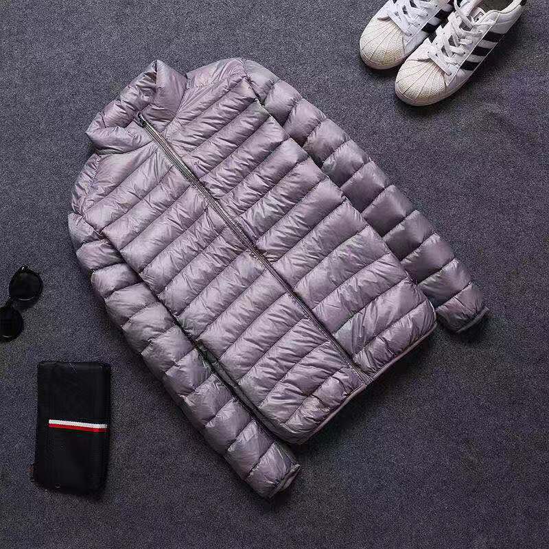 Cotton Outwear Men's Export Men's Lightweight Feather Cotton Outwear Winter Slim Hooded Stand Collar Pure Color Warm Vest Jacket for Men