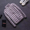 Cotton Outwear Men's Export Men's Lightweight Feather Cotton Outwear Winter Slim Hooded Stand Collar Pure Color Warm Vest Jacket for Men