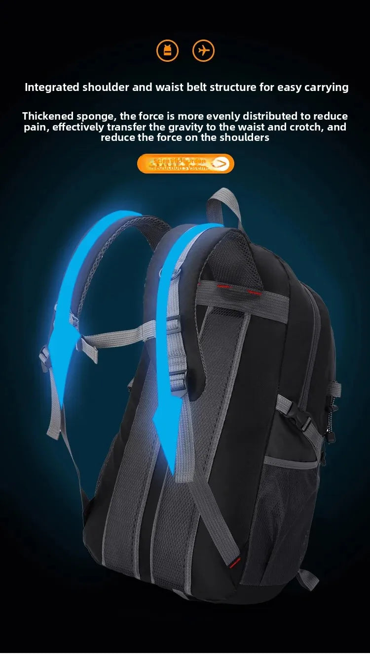 Men's and Women's Travel Backpacks, New Lightweight Outdoor Hiking Bags, Large-Capacity Travel Bags, Camping Storage Backpacks