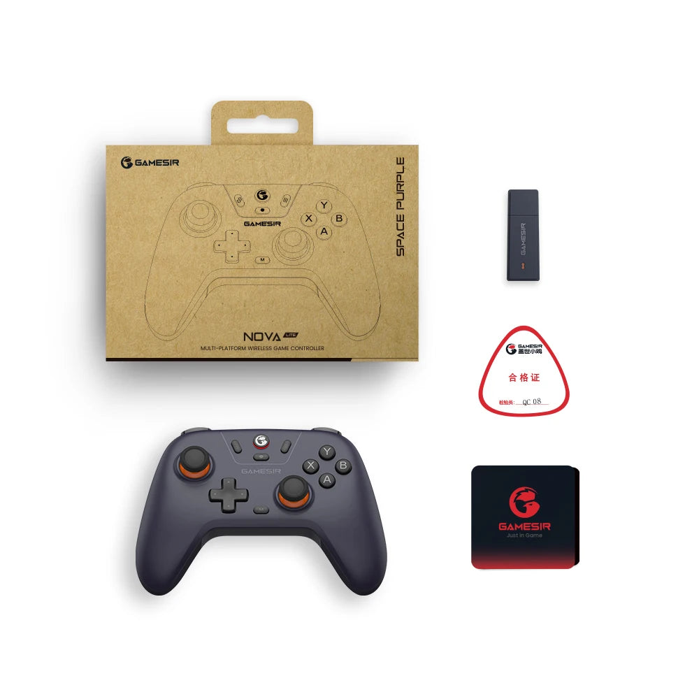 GameSir Nova Lite Wireless Gamepad, Game Controller for Switch, Android, iOS, PC and Steam Games Hall Effect PC Joysticks