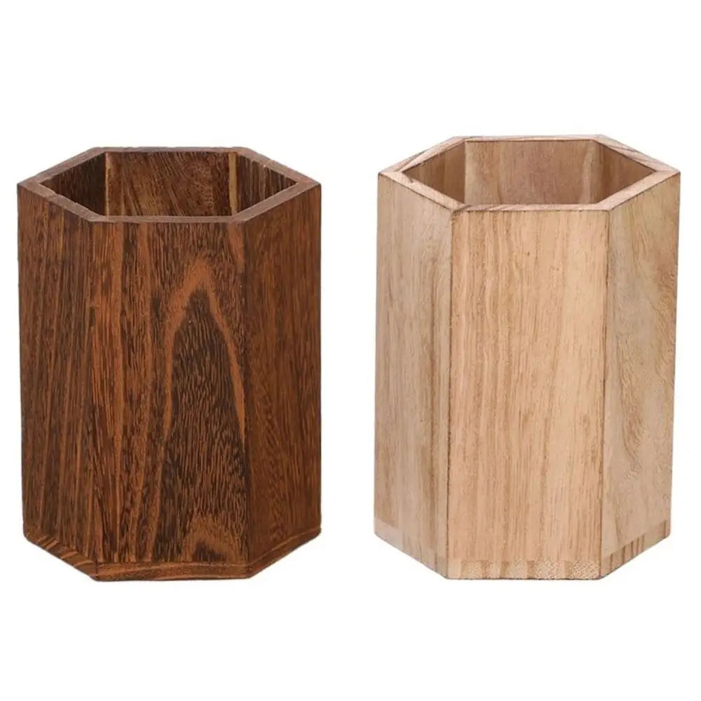 Desktop Storage Wooden Pen Holders Multifunctional Large Capacity Pencil Organizer Wooden INS Style Pen Holder Box