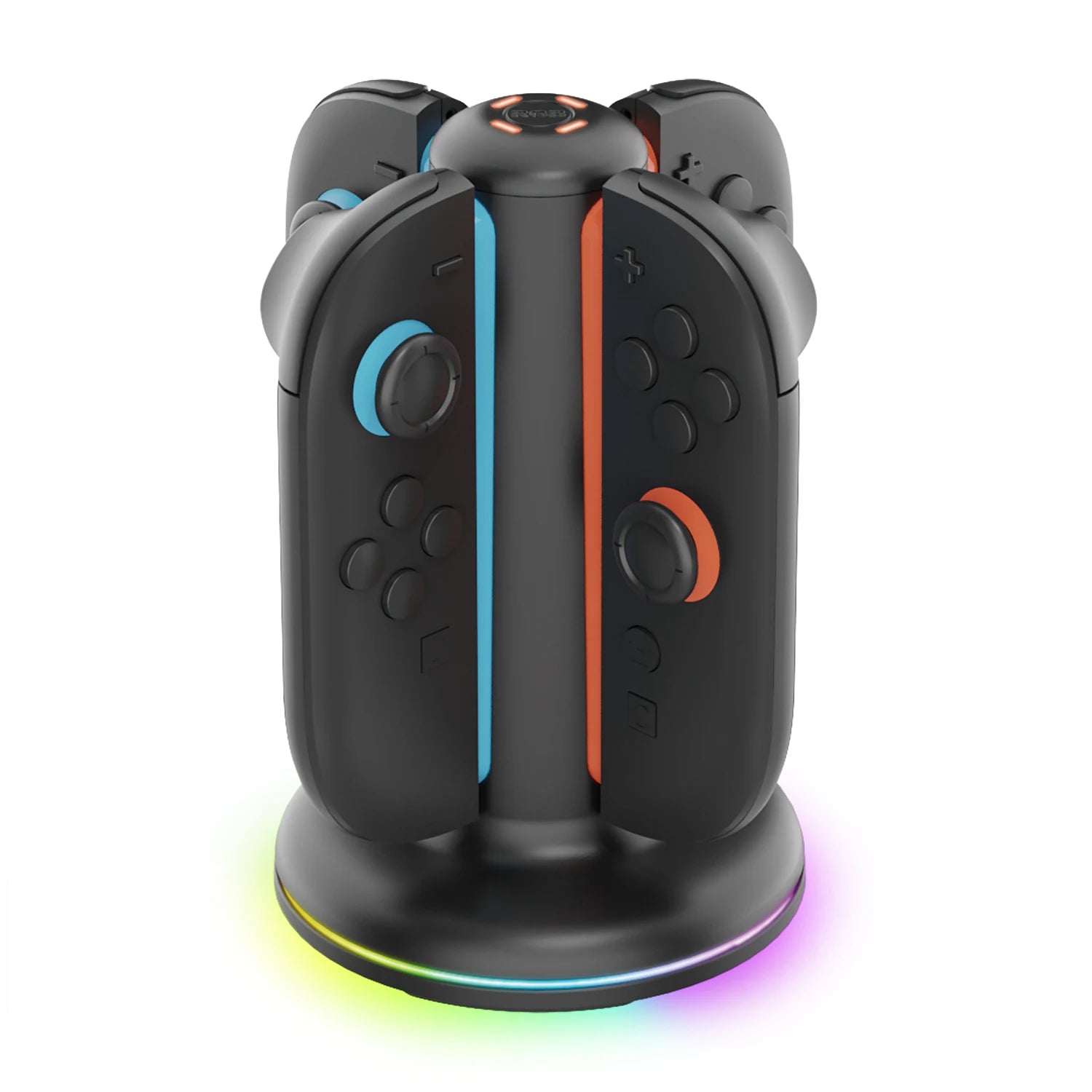 Charging Dock for Switch 2, Accessories for Switch 4 Joy con,Charger with 9 Touch LED Light Effects PG-SW2052