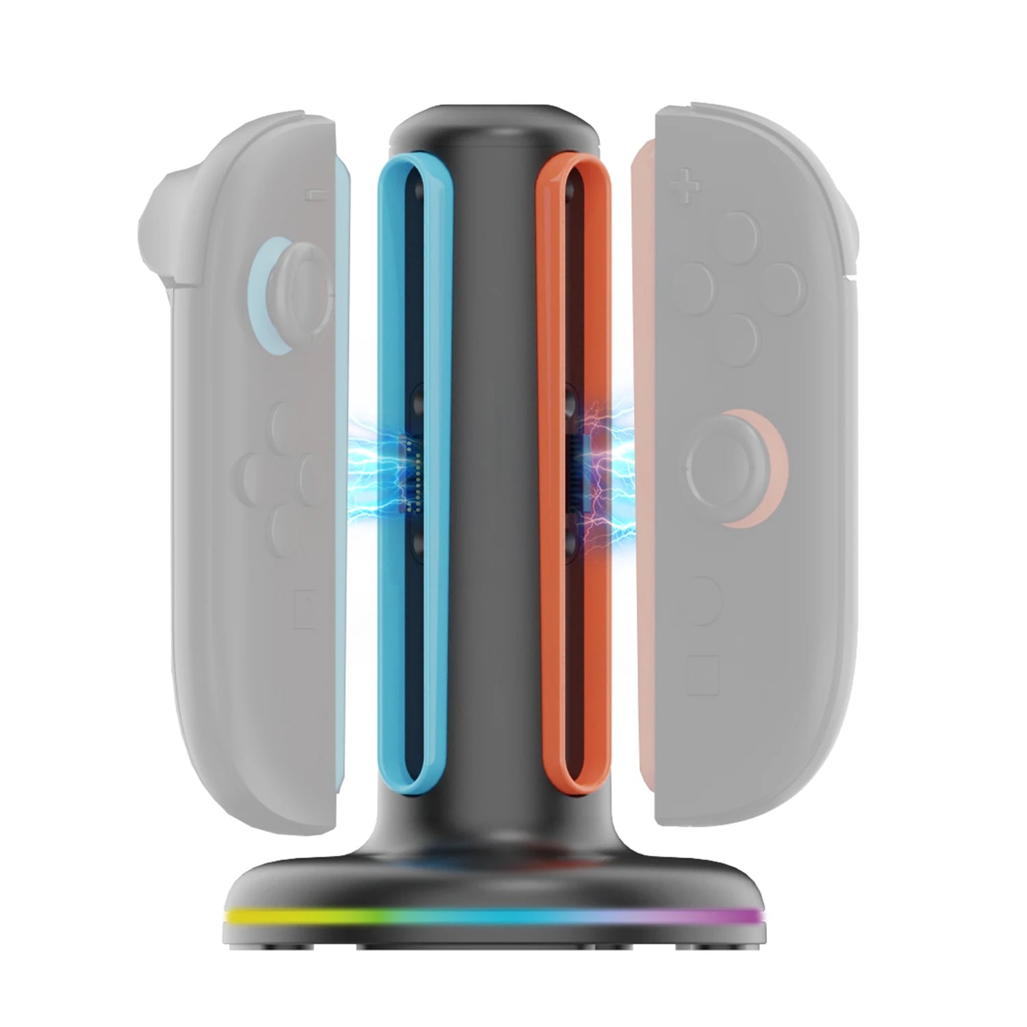 Charging Dock for Switch 2, Accessories for Switch 4 Joy con,Charger with 9 Touch LED Light Effects PG-SW2052