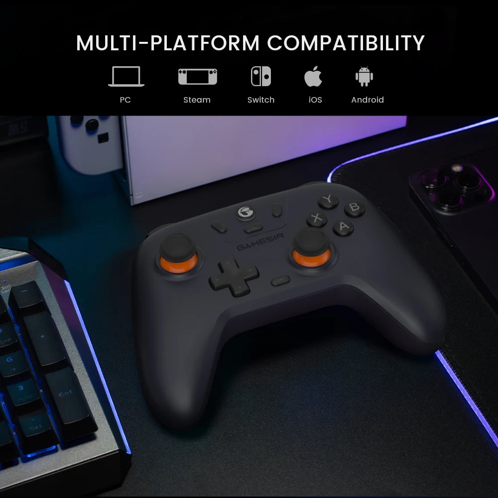 GameSir Nova Lite Wireless Gamepad, Game Controller for Switch, Android, iOS, PC and Steam Games Hall Effect PC Joysticks