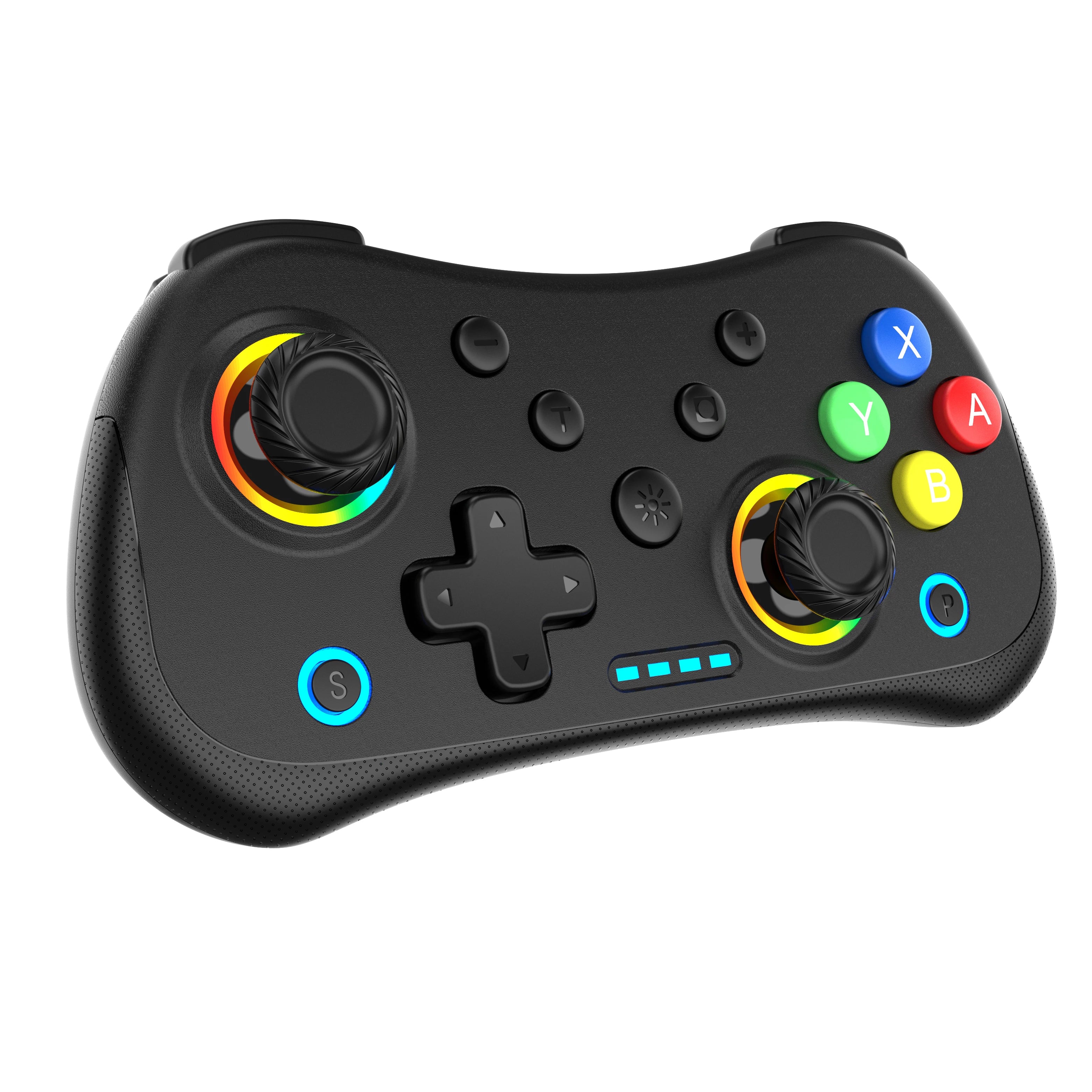 Multi-Functional Wireless Game MINI Gamepad for Switch with RGB Lights and Hall Rocker,Support Burst Function