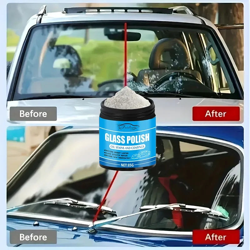 Glass Polishing Powder for Home and Automot, Repair, No Scratches, Improves Glass Clarity, High Quality, 85g