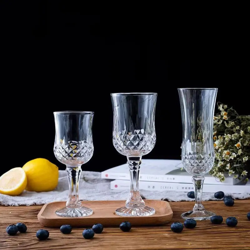 Foreign Wine Glass Wine Utensils Diamond Crystal Glass Tall Wine Glass Wine Glass Glass Water Glass Cocktail Glass Beer Glass