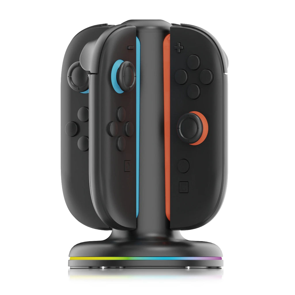 Charging Dock for Switch 2, Accessories for Switch 4 Joy con,Charger with 9 Touch LED Light Effects PG-SW2052