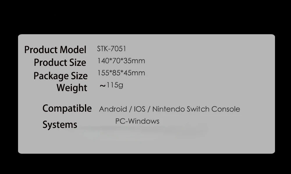 Multi-Functional Wireless Game MINI Gamepad for Switch with RGB Lights and Hall Rocker,Support Burst Function