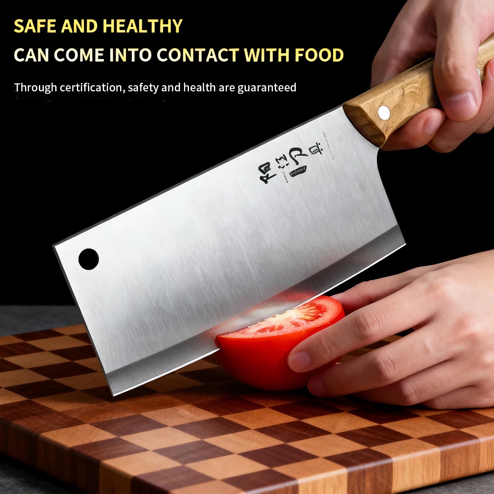 Kitchen knife,Stainless steel Wooden handle Kitchen Knives, Multi-functional Slicing knife Chef Meat Knife Kitchen Cooking tools