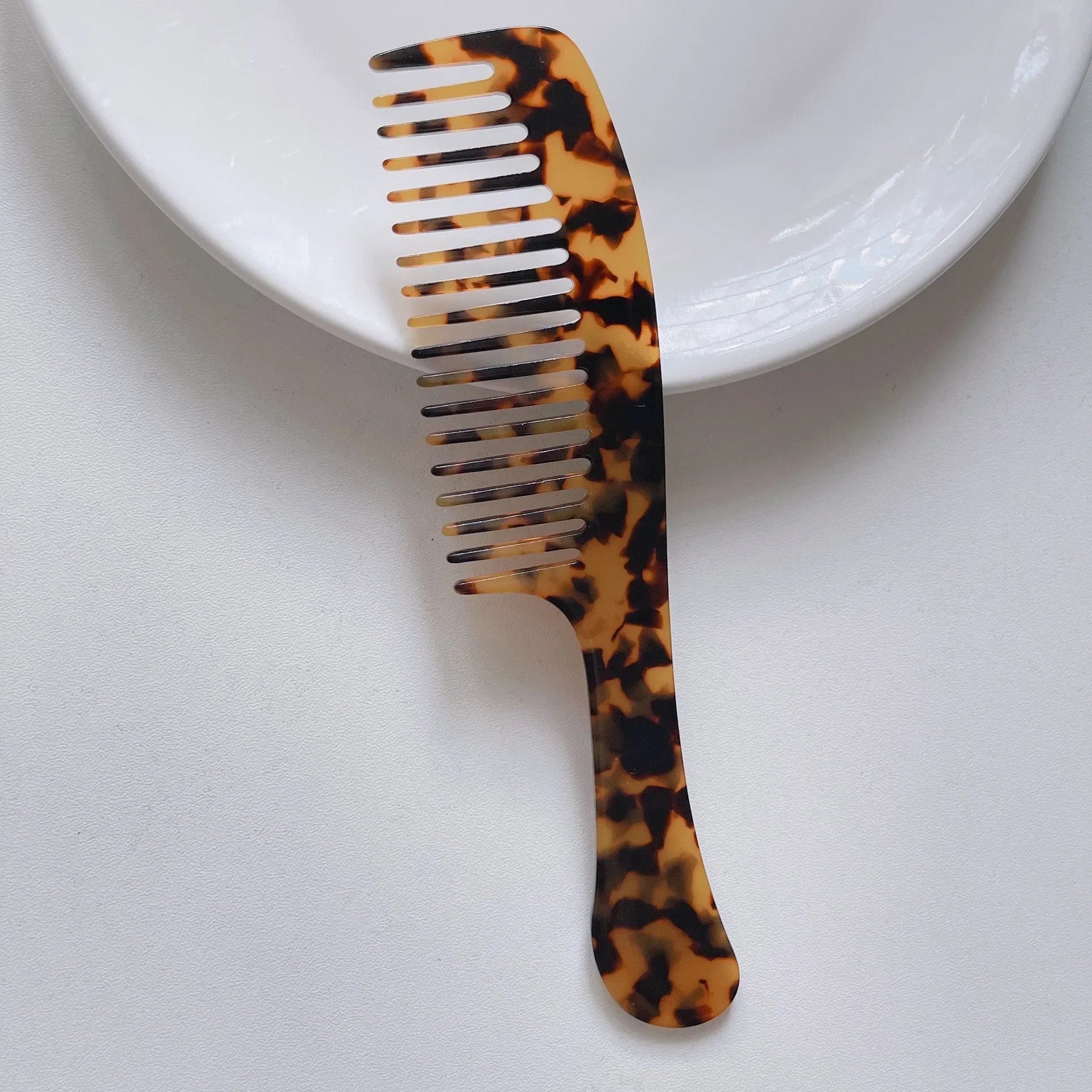 Acetate Hair Combs Wide Teeth Anti-static Massage Hair Brush Hairdressing Colorful Hairdress Traveling Accessories Salon Styling