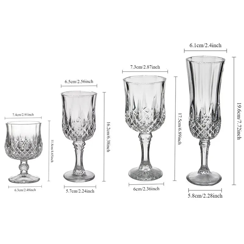 Foreign Wine Glass Wine Utensils Diamond Crystal Glass Tall Wine Glass Wine Glass Glass Water Glass Cocktail Glass Beer Glass