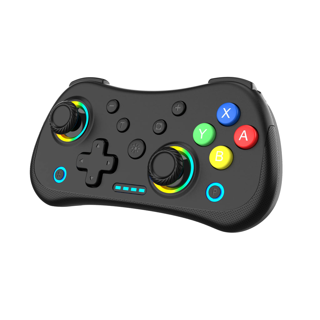 Multi-Functional Wireless Game MINI Gamepad for Switch with RGB Lights and Hall Rocker,Support Burst Function