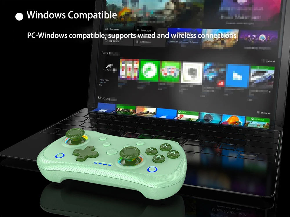 Multi-Functional Wireless Game MINI Gamepad for Switch with RGB Lights and Hall Rocker,Support Burst Function