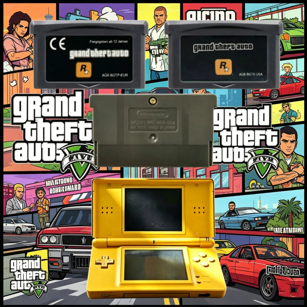 USA/EUR GBA Game Cartridge 32-Bit Video Game Console Card Grand Theft Auto Advance GBA Game 32-Bit Video Game English version