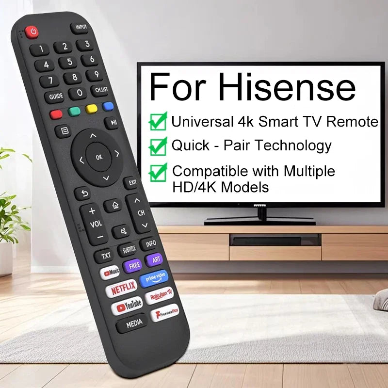 Universal TV Remote  for Hisense 4K UHD Android Smart TV with Netflix Prime for All Hisense TV Remote Replacement Smart TV Remot