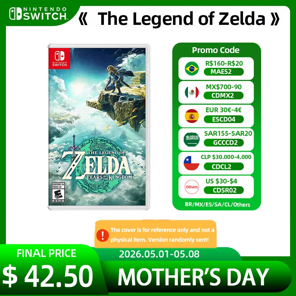 The Legend of Zelda: Tears of the Kingdom Physical for Nintendo Switch Games Card  Support TV Tabletop Palm Game Mode Games Deal