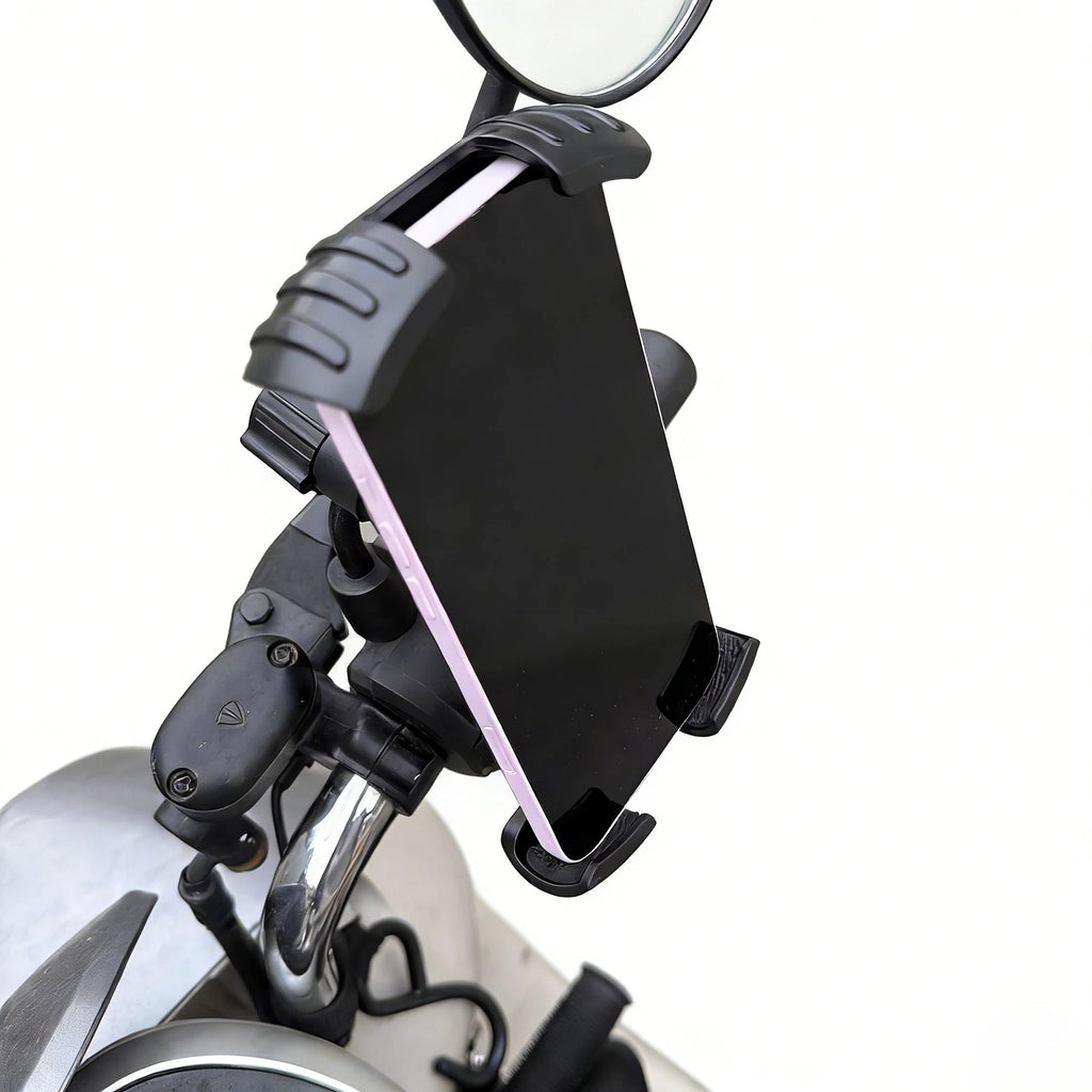 Bicycle Phone Clip Rearview Mirror Motorcycle Holder Rotating Knob Locking Mechanism Stability Enhancement Riding NavigationTool
