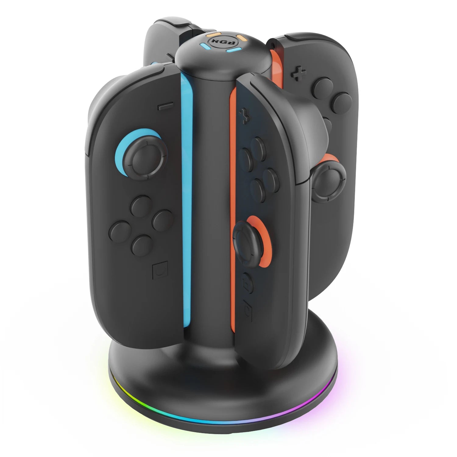 Charging Dock for Switch 2, Accessories for Switch 4 Joy con,Charger with 9 Touch LED Light Effects PG-SW2052