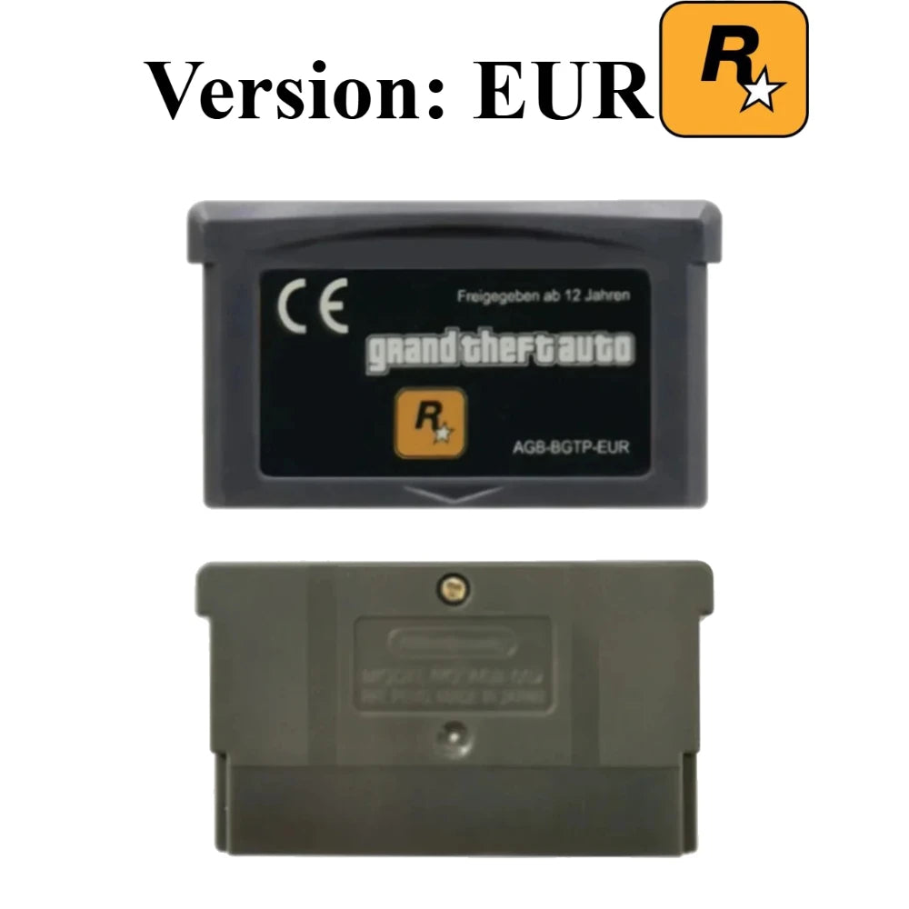 USA/EUR GBA Game Cartridge 32-Bit Video Game Console Card Grand Theft Auto Advance GBA Game 32-Bit Video Game English version
