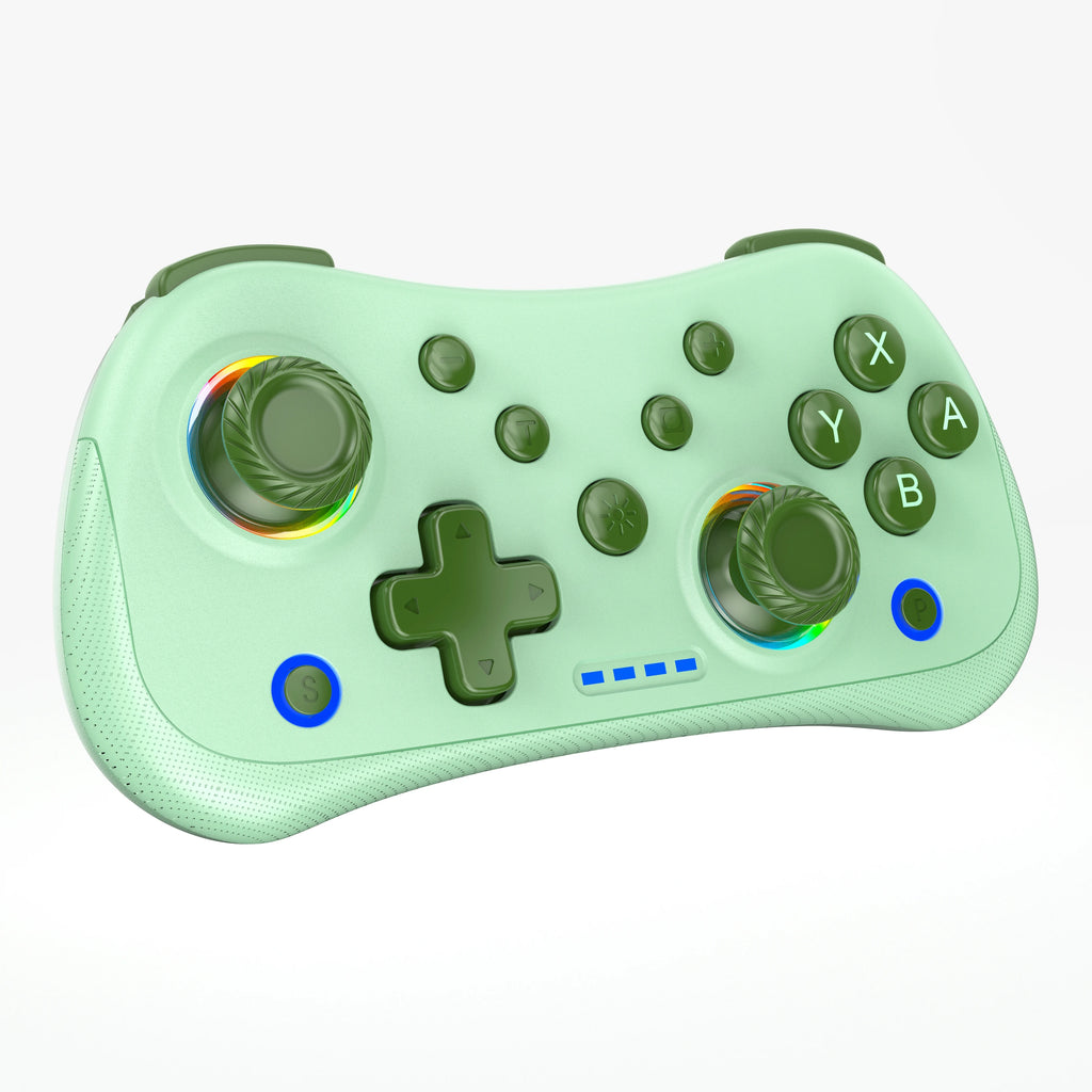 Multi-Functional Wireless Game MINI Gamepad for Switch with RGB Lights and Hall Rocker,Support Burst Function
