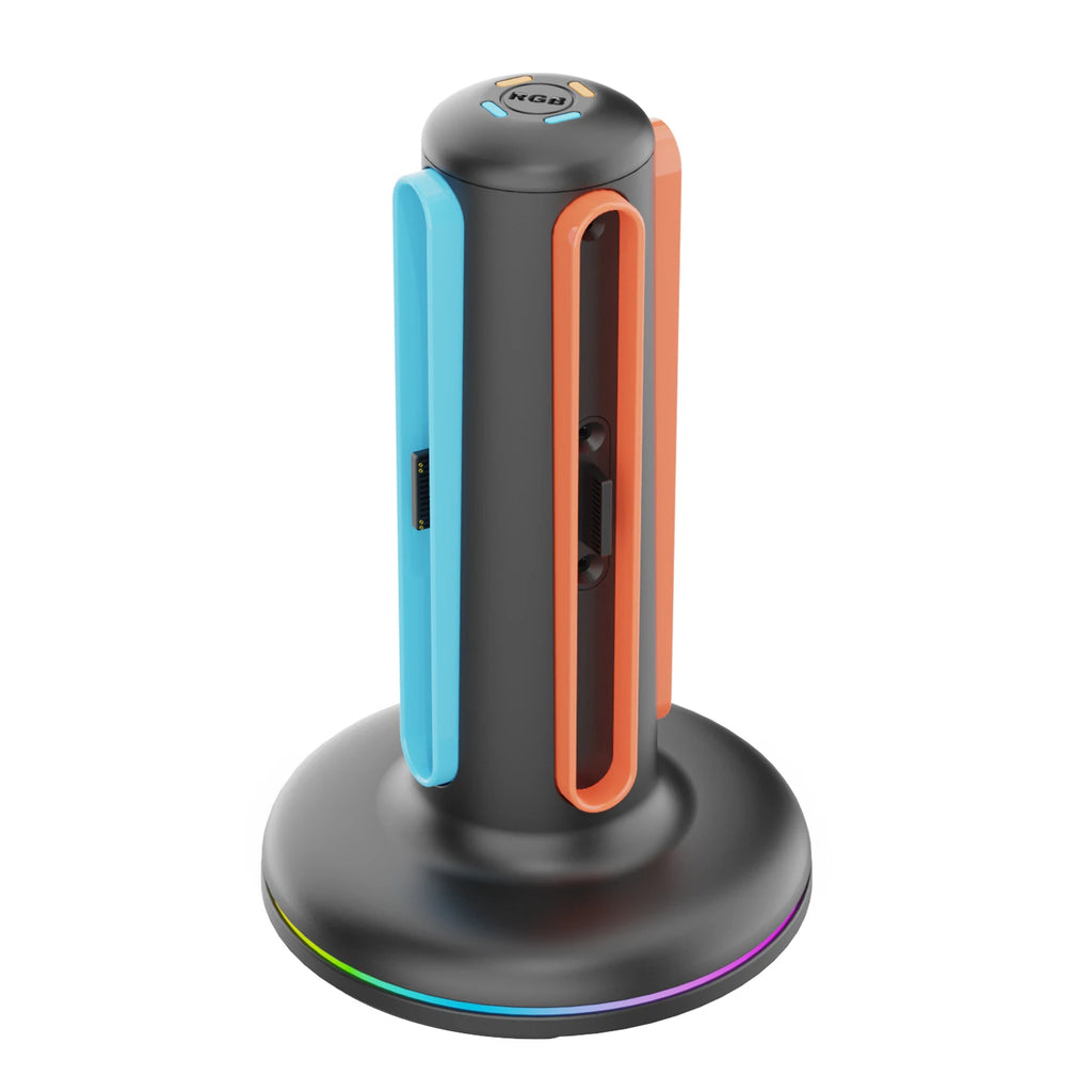 Charging Dock for Switch 2, Accessories for Switch 4 Joy con,Charger with 9 Touch LED Light Effects PG-SW2052