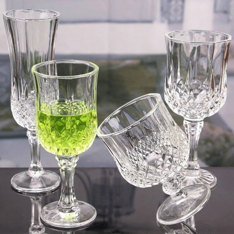 Foreign Wine Glass Wine Utensils Diamond Crystal Glass Tall Wine Glass Wine Glass Glass Water Glass Cocktail Glass Beer Glass