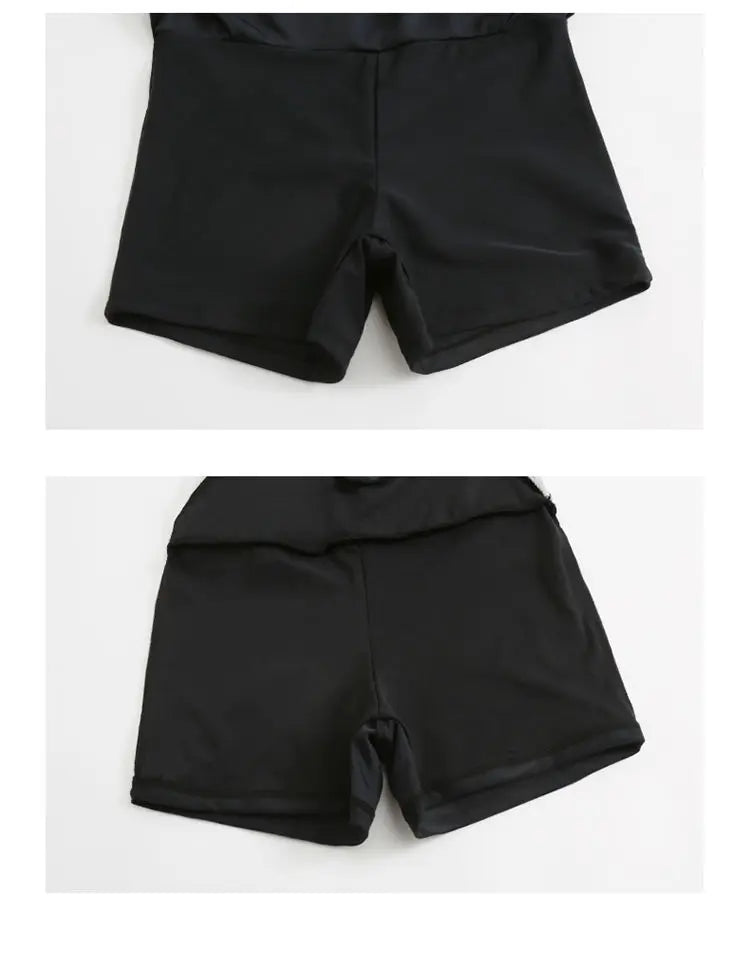 2026 Women's Sexy One-Piece Sporty Simple Modest Slim Fit Skirted Swimsuit Spa Beach Vacation Swimwear
