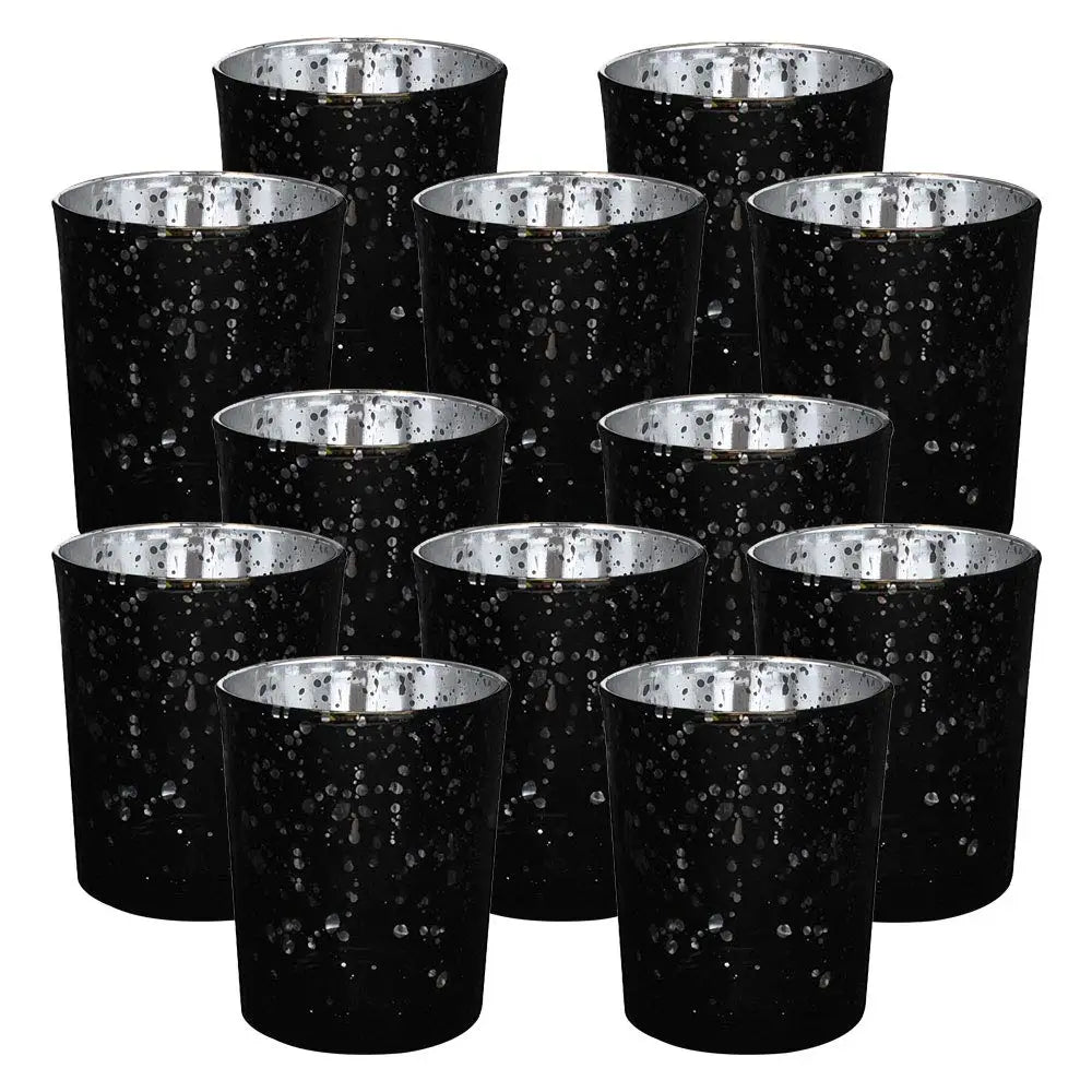 Speckled Black Mercury Glass Votive Tealight Candle Holders for Weddings Parties Home Decor Other Candle Holders Lanterns Candle